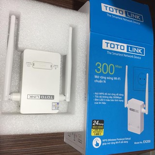 Bộ Mở Rộng Sóng Wifi Totolink EX200 Chuẩn N Tốc Độ 300Mbps - Hãng phân phối chính thức