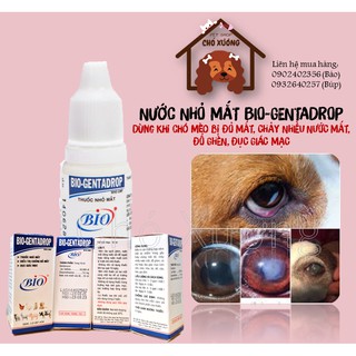 Nhỏ mắt BIO GENTADROP cho chó mèo và các động vật khác 10ml (1)