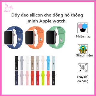 Dây Đeo Silicon Mềm Cho Đồng Hồ Thông Minh Apple Watch Iwatch 38mm 44mm