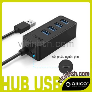 Hub USB 3.0 ORICO, SSK, UNITEK tích hợp cổng cấp nguồn phụ - Hub Chia 4 cổng USB 3.0 - THComputer Q11 (1)
