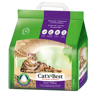 Cát mèo hữu cơ Cat's best Smart Pellets cho mèo lông dài 2.5kg 5L