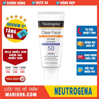 Kem Chống Nắng Neutrogena Clear Face Break Out Free Lotion Sunscreen Broad Spectrum SPF55 (88ml) _ NTG009CN