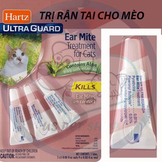 1 Tuýp nhỏ rận tai Hartz UltraGuard cho Mèo (Hàng USA)