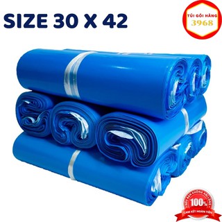 Túi gói hàng niêm phong cao cấp size 30 X 42 màu xanh dương