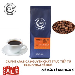 Cà phê bột Arabica Cầu Đất nguyên chất chua thanh đắng nhẹ 500gr Casa Coffee