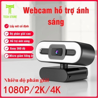 WebCam Full HD 1080 / 2K Tích Hợp Mic, Xoay 360 Độ - Camera Máy Tính, Gọi Zalo học Zoom Online, trực tuyến