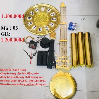 Bộ ruột đồng hồ nhôm cao cấp mặt vàng số thường nổi mặt số 27 cm- Đồng Hồ Thanh Hùng