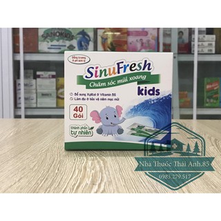 Sinufresh Kids - Chăm Sóc Mũi Xoang Muối Rửa Mũi Xoang Trẻ Em Hộp 40 Gói