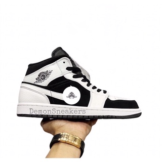 [DemonSneakers]Giày thể thao JD1 mid “ black white” phiên bản tiêu chuẩn