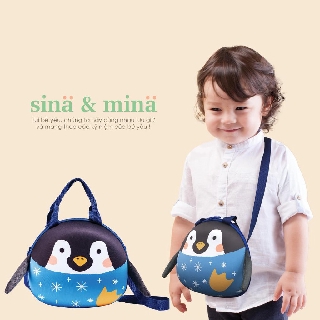 Túi Đeo chéo trẻ em Sina & Mina chống gù lưng FARLIN - Hình Chim Cánh Cục