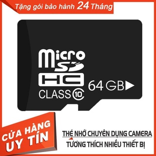 Thẻ nhớ 64G Class10 microSDHC tốc độ cao chuyện dụng cho Camera IP wifi, Smartphone, loa đài, BH 2 năm 1 đổi 1