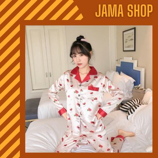 Đồ Bộ Pijama Lụa Mềm Mịn Dài Tay QCCC