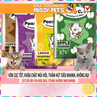 Cát vệ sinh cho mèo Penny Cat-Giá rẻ-Khử mùi tốt-Lưu giữ hương thơm lâu-Đa dạng mùi hương-Missy shop