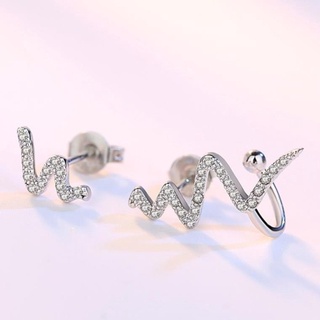 Bông tai bạc Kiểu dáng sóng lượn Dành Cho Nữ ANTA_Jewelry - ATJ7074