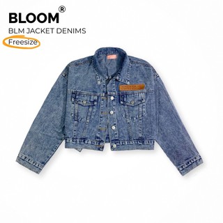 bloom - Áo Khoác Jeans Lửng Xanh Denim