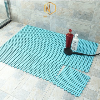 COMBO 11 Tấm lót sàn / thảm nhựa lỗ lót sàn, chống trơn trượt / kháng khuẩn cho sàn nhà tắm / nhà bếp. Lắp ghép dễ dàng