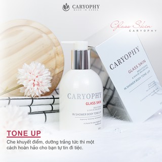 Kem Dưỡng Da Trắng Sáng Body Caryophy 3 in 1 Glass skin in Shower Body Tone Up Caryophy