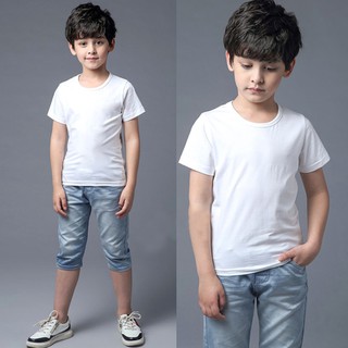 Áo thun trẻ em, áo phông em bé trắng hoặc xám (1)