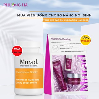 [KHUYẾN MÃI] Mua Viên uống chống nắng Murad Pomphenol Sunguard Dietary Supplement TẶNG Set cấp ẩm Murad Hydration Handle
