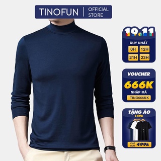 Áo len nam vải nỉ mềm mịn TINOFUN mã MK-W Áo thun nam co giãn mùa đông phong cách Hàn Quốc đẹp chính hãng cao cấp