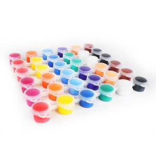 KHO-HN * Bộ 12 hộp sơn màu acrylic kèm 02 bút lông thích hợp cho các bạn tô tranh, vẽ búp bê, vẽ giày, áo, DIY