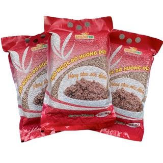 COMBO Gạo Lứt - 3 túi gạo Ngọc Đỏ Hương Dứa 2Kg/Túi (hút chân không)