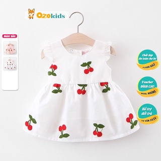 Váy xòe bé gái Ozokids in họa tiết đẹp mắt V0401034 (8 tháng - 4 tuổi)