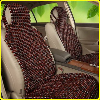 Sản phẩm Đệm, lót ghế hạt tựa lưng massage dạng mũ trên xe ô tô, xe hơi gỗ Trắc 100% tự nhiên cao cấp GT-M .
