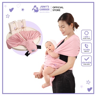 Địu vải trợ lực JUMY (0-24 tháng), địu em bé bằng cotton ,hỗ trợ phương pháp nuôi con bằng easy -Màu Hồng