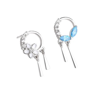 Bông tai bạc dành cho nữ khuyên tròn đính đá sang trọng ANTA_Jewelry - ATJ7030B