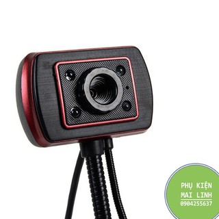 (Bảo hành 06 tháng) Webcam Chân Cao có mic dùng cho máy tính có tích hợp mic và đèn Led trợ sáng -Webcam máy tính để bàn (1)