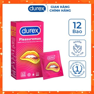 ( CÓ CHE TÊN ) Bao cao su Durex Pleasuremax -12 bao
