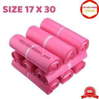 Túi gói hàng niêm phong thông dụng size 17 x 30 màu hồng (1)