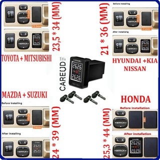 Sản phẩm Cảm biến áp suất lốp 912 trong Careud lắp nút chờ ô tô: Toyota-hyundai-mazda-kia-mitsubishi-nissan-honda-suzuki