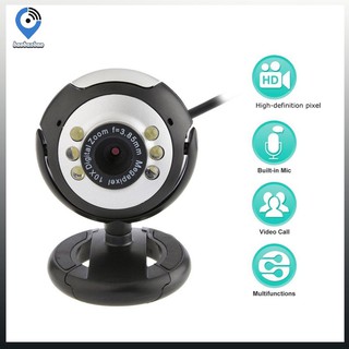 🍀(Bảo hành 06 tháng) Webcam Kẹp màn mini có mic 6led dùng cho máy tính có tích hợp mic và đèn Led trợ sáng-Webcam để bàn (1)