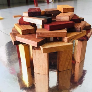 Bộ Domino bằng gỗ thịt 35 miếng - Hàng thủ công an toàn cho bé từ nghệ nhân lành nghề Hà tĩnh
