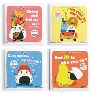 Sách Ehon - Combo 4 cuốn Giri - Chú bé cơm nắm p1 - Ehon cho bé từ 0 - 6 tuổi