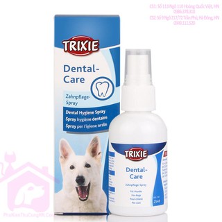 Xịt thơm miệng cho thú cưng TRIXIE Zahnpege Spray 50ml - Dental Care - Phụ kiện chó mèo pet shop Hà Nội