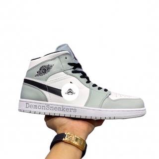 [DemonSneakers]Giày sneaeker cổ cao|JD1 mid light smoke grey phiên bản TC