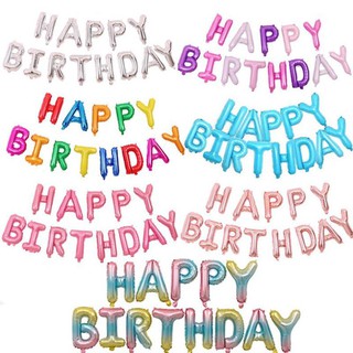 Bộ 13 Quả bong bóng hình chữ Happy Birthday trang trí tiệc sinh nhật