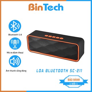 Loa Bluetooth Nghe Nhạc Mini Nhỏ Gọn Kết Nối Không Dây Đa Năng Dùng Được Usb Thẻ Nhớ Gutek SC211 - BINTECH