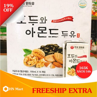 Sữa hạnh nhân óc chó đậu đen Hàn Quốc (16hộp x 190ml)