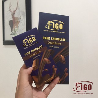 [ẢNH THẬT_Chính hãng] 2 Thanh Dark Chocolate 85%, Kẹo Socola đen đắng giảm cân 85% Cacao it đường Figo 100gr và 50gr