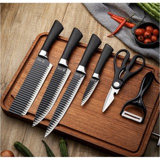 Bộ Dao kéo 6 món nhà bếp dao chặt thịt
