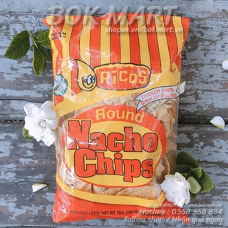 Snack ngô Ricos Round Nacho Chips Mỹ gói 454g