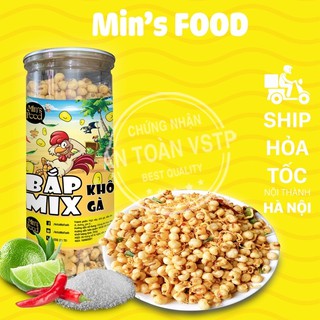 Bắp sấy mix khô gà 350gam vị giòn giòn cay cay ăn vặt Min's Food Hà Nội vừa ngon vừa rẻ