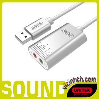 Sound USB - Chuyển cổng USB ra cổng (sound) âm thanh chính hãng UNITEK Y- 247A - THComputer Q11