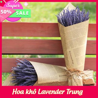 Hoa khô Lavender Trung ⚡SIÊU ĐẸP⚡ True Lavender hoa khô thuần chủng, tím than, ít rụng( bó 100g)