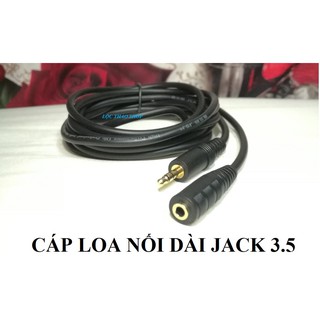 Cáp loa nối dài Jack 3.5 dài 1.5M chính hãng (dây loa 3.5 đầu đực đầu cái)