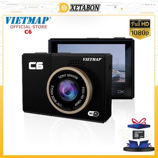 VietMap C6 - Camera Hành Trình Ô tô Có WiFi + Chất Lượng Full HD, Cảm Biến Sony Góc Rộng 170 độ + Thẻ 32GB